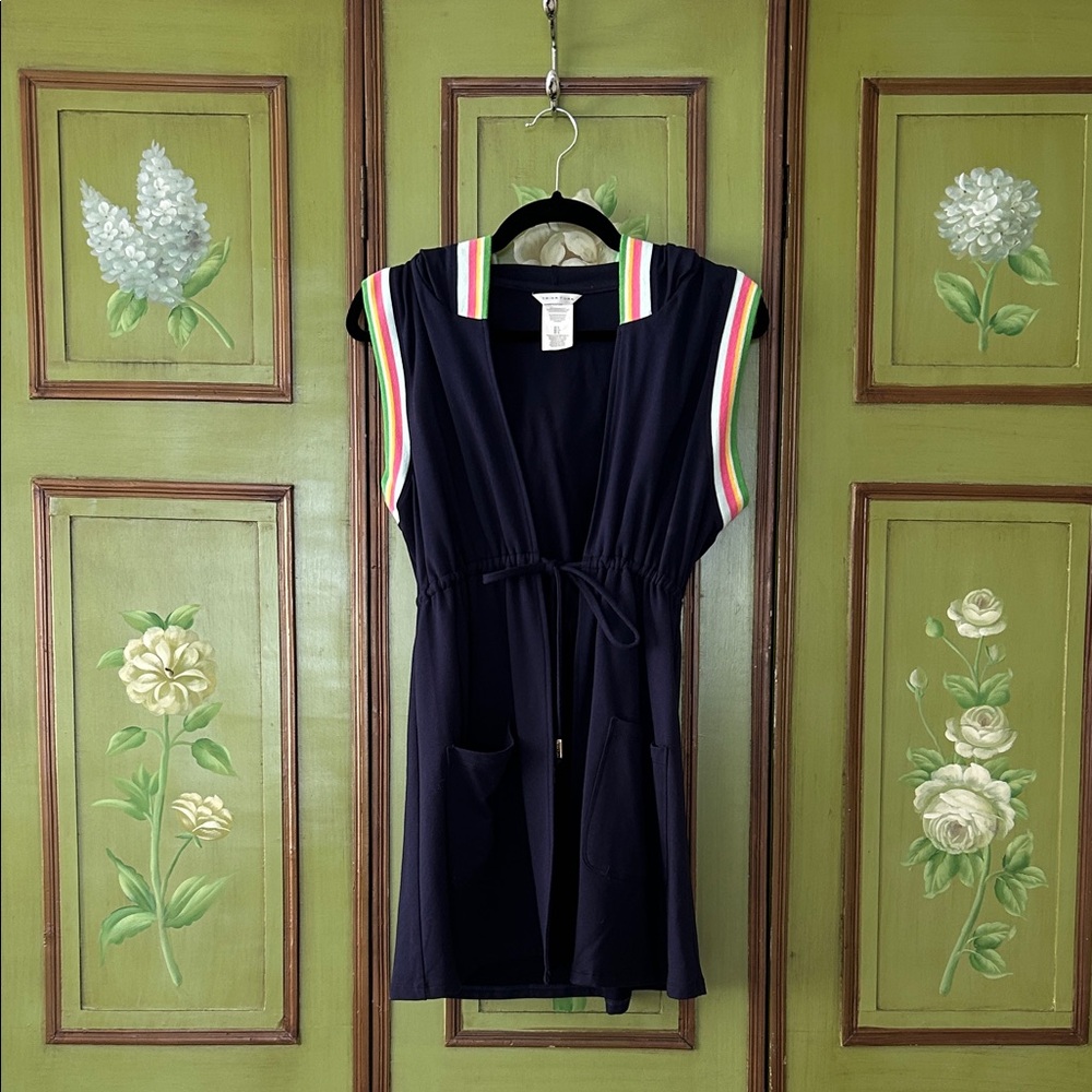 Trina Turk Cover-up Mini Dress with Striped Accents
